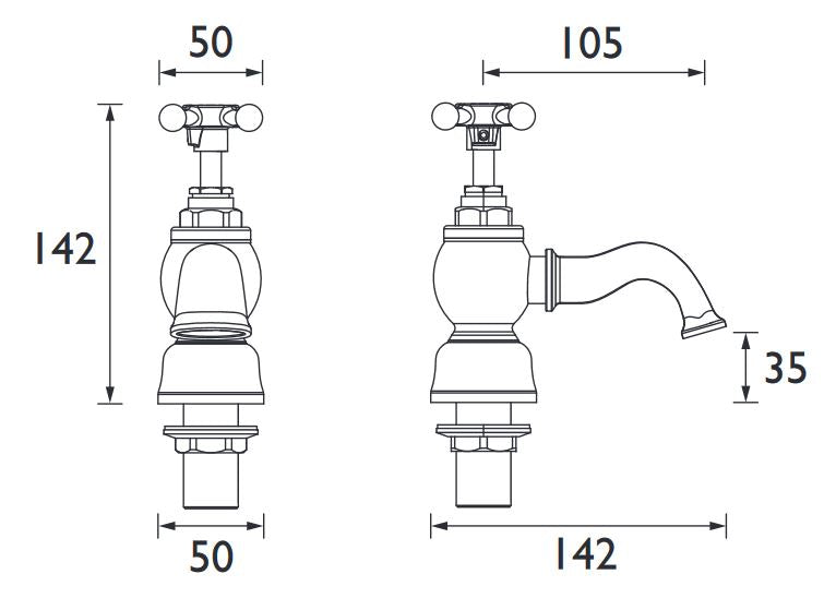 Trinity Bath Filler Chrome