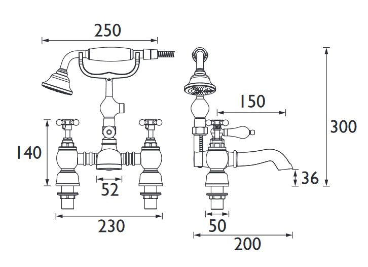 Trinity Bath Shower Mixer Chrome