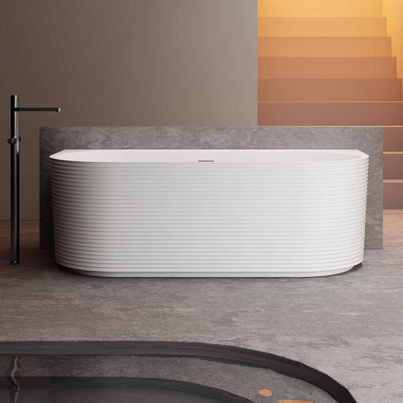 Luxe Derby 1700 Back To Wall freestanding Matt Acrylic Bath