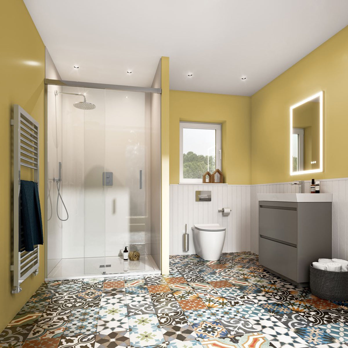 Crosswater Zion 70 Floor Standing Unit & Basin