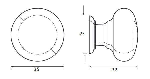 Ceramic & Stainless Steel Knob Durable Design for Bathroom