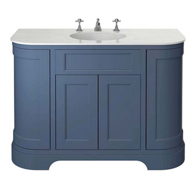 Wilton 1200mm Curved Vanity unit Maritime Blue