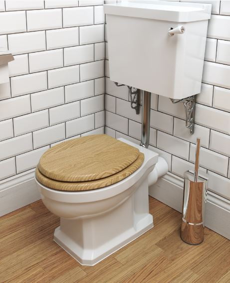 Essentials Wyndham Low Level Flush Pipe and Ornate Brackets