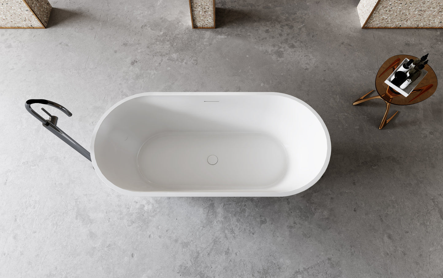 Luxe Devon 1700 Oval Freestanding Acrylic Bath