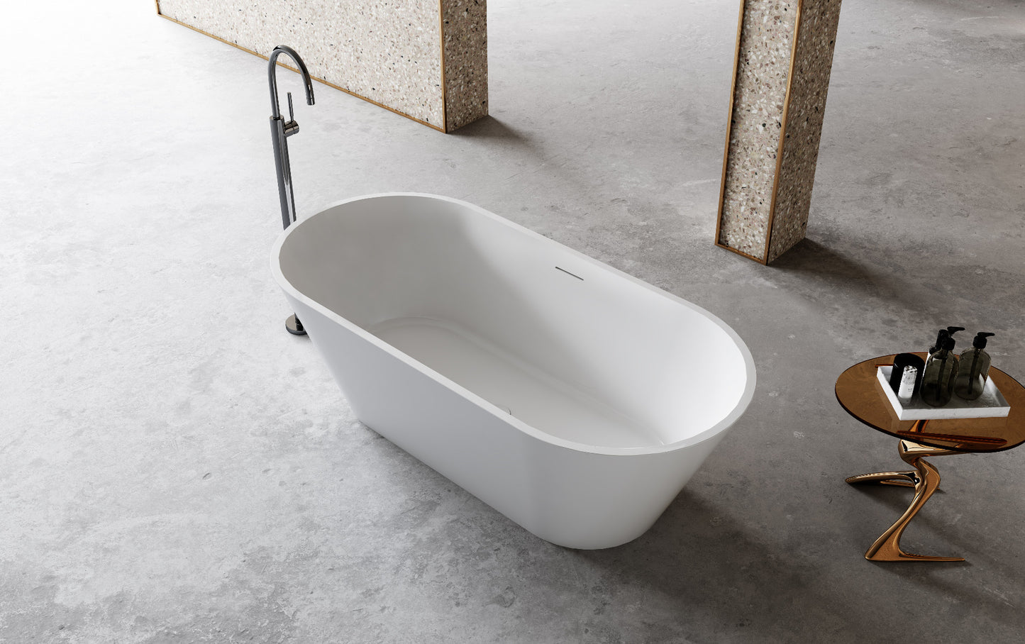 Luxe Devon 1700 Oval Freestanding Acrylic Bath