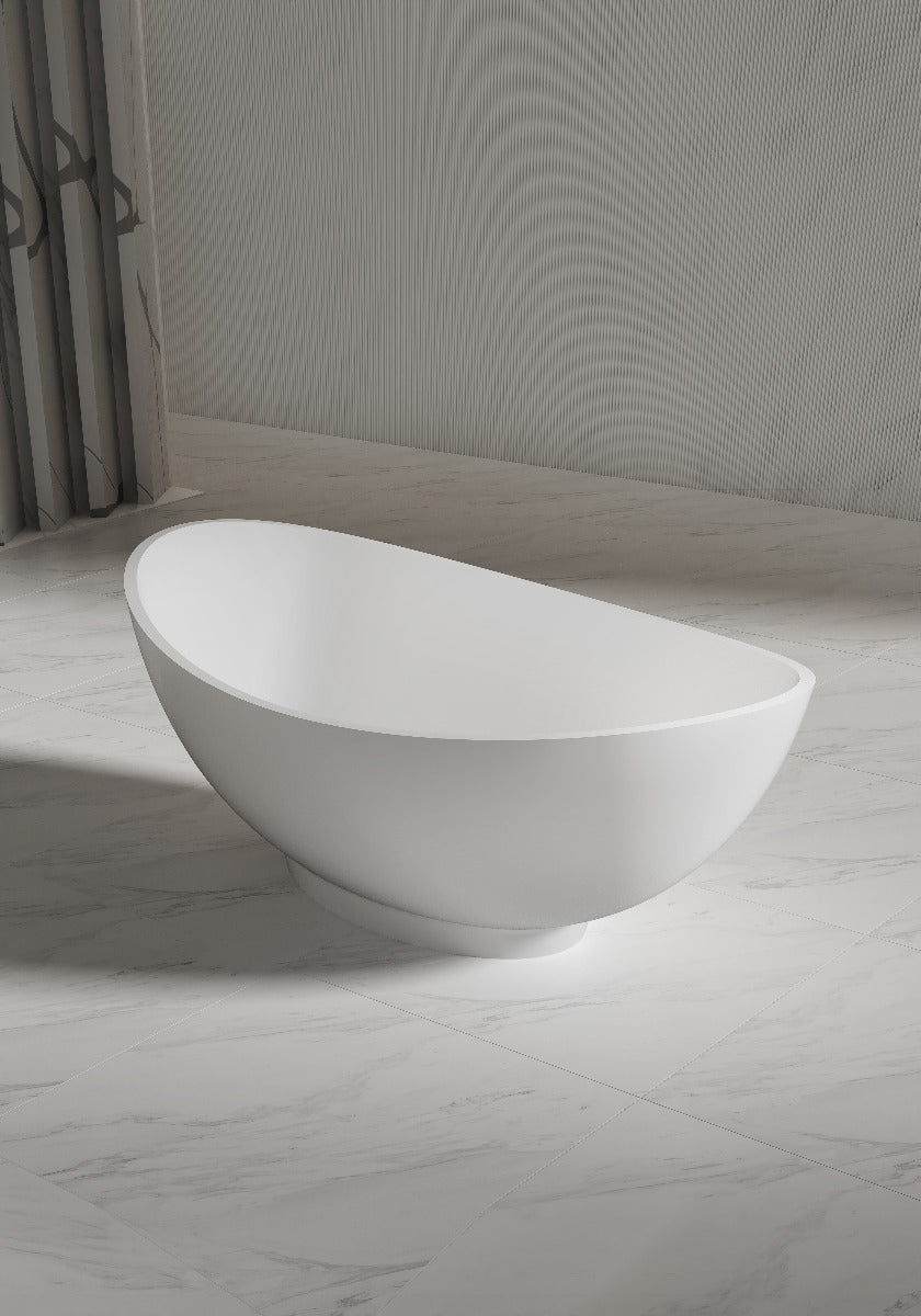 Luxe Perth 1600 Moon freestanding Solid Surface Matt Bath