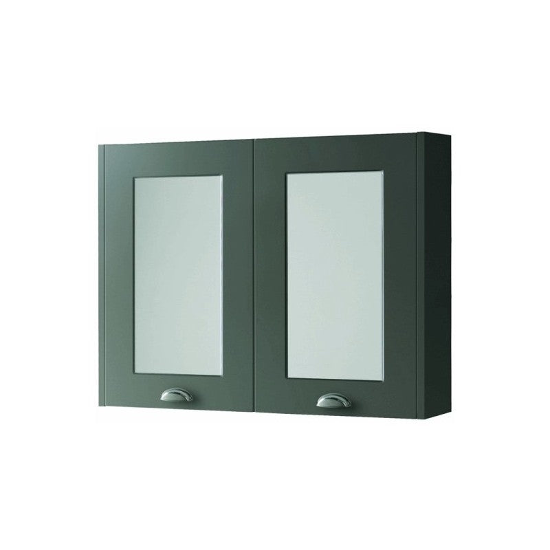 SW6 Astley 2-Door Mirror Cabinet 800mm - Matt Grey