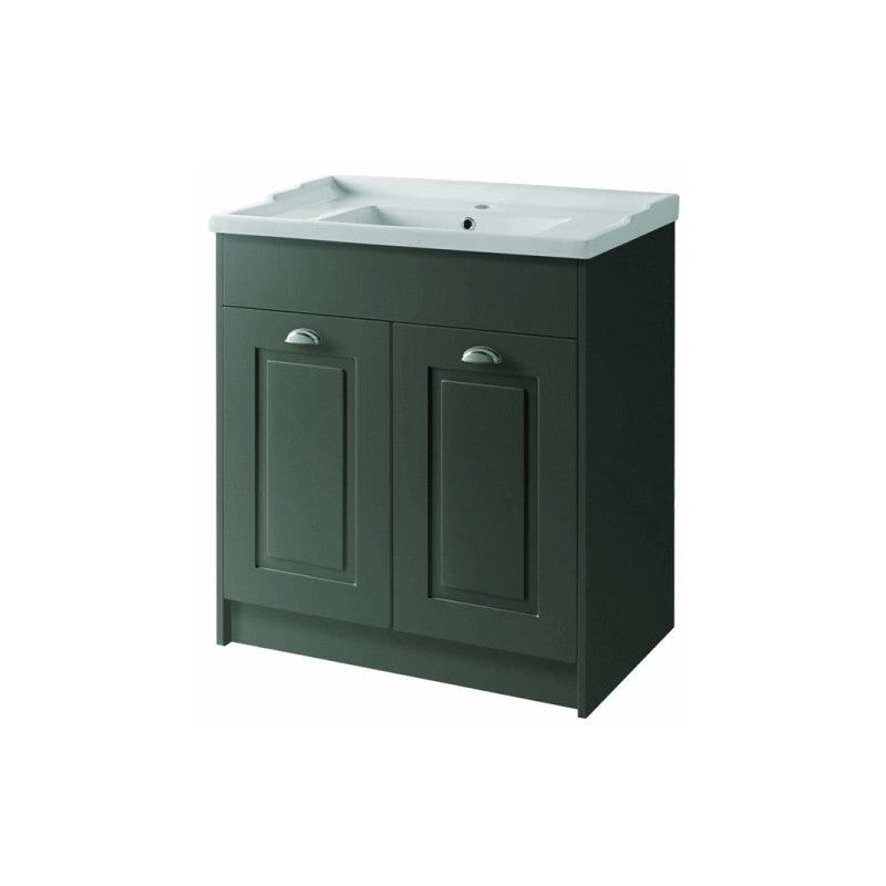 SW6 Astley 800mm 2-Door Unit & Ceramic Basin - Matt Grey
