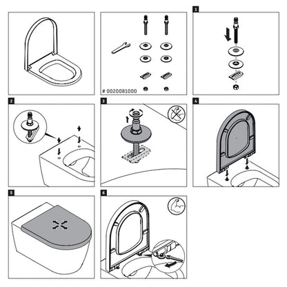 Duravit ME by Starck compact soft close toilet seat & cover