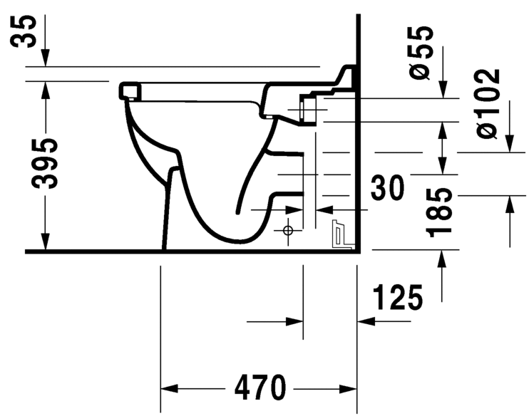 Duravit Starck 3 Back To Wall WC Pan