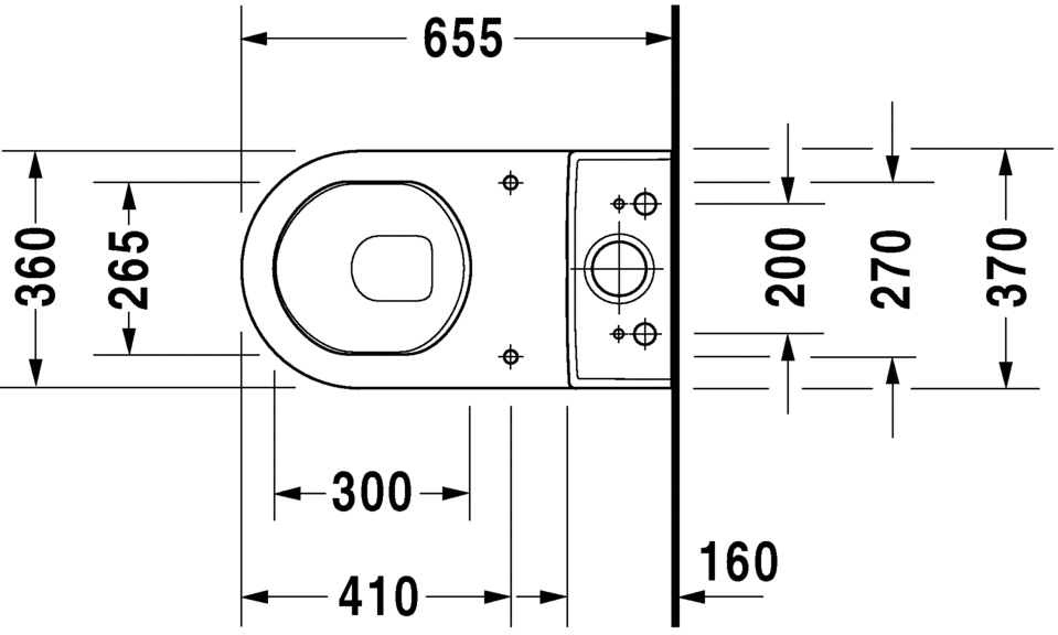 Duravit Starck 3 Fully Back To Wall Close Coupled WC Pan  White