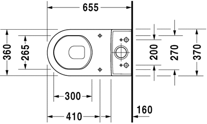 Duravit Starck 3 Fully Back To Wall Close Coupled WC Pan  White