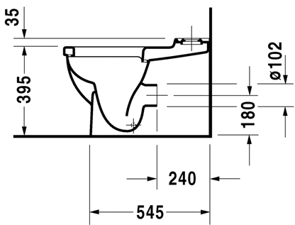 Duravit Starck 3 Fully Back To Wall Close Coupled WC Pan  White