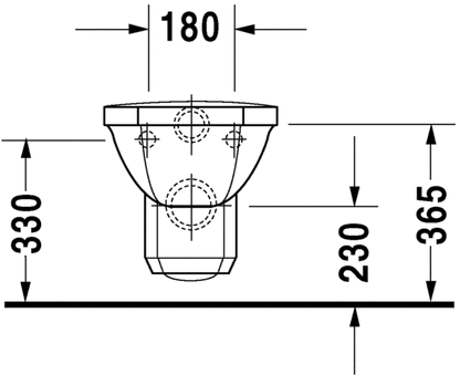 Duravit 1930 Series Wall Hung WC Pan  White