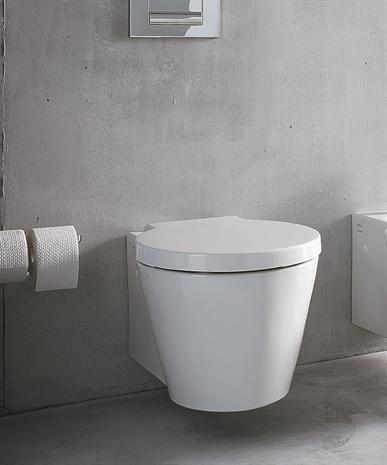 Duravit Starck 1 Wall Hung WC Toilet Pan in White Gloss