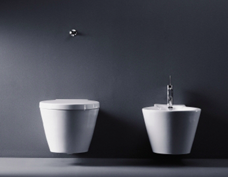 Duravit Starck 1 Wall Hung WC Toilet Pan in White Gloss
