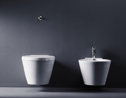 Duravit Starck 1 Wall Hung WC Toilet Pan in White Gloss