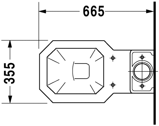 Duravit 1930 Series Close Coupled WC Pan  White