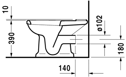 Duravit 1930 Series Close Coupled WC Pan  White