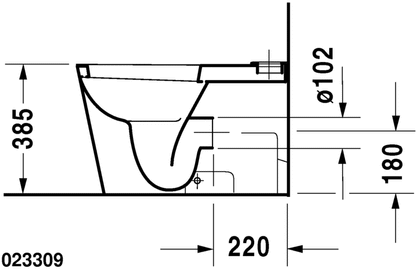 Duravit Starck 1 Fully Back To Wall Close Coupled WC Pan  White