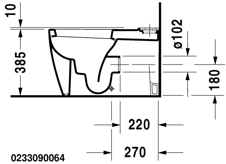 Duravit Starck 1 Fully Back To Wall Close Coupled WC Pan  White