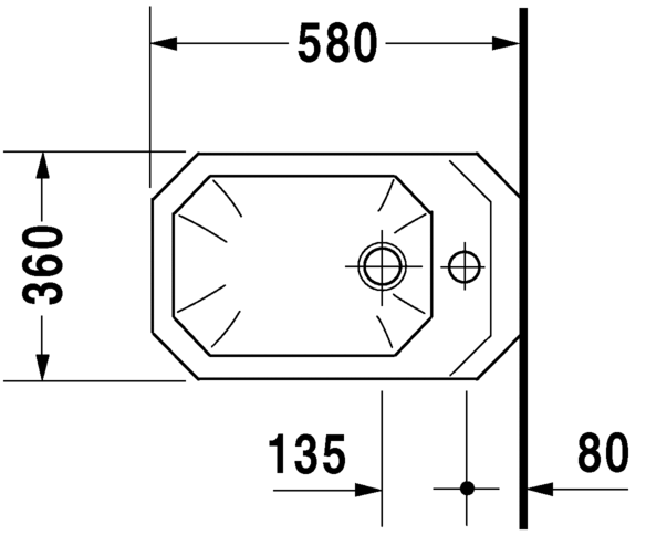 Duravit 1930 Series 1 Tap Hole Wall Hung Bidet