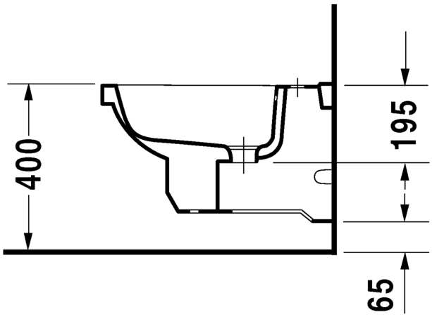 Duravit 1930 Series 1 Tap Hole Wall Hung Bidet
