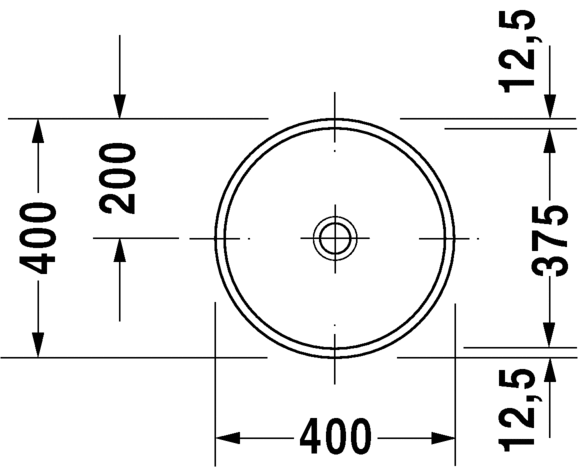 Duravit Architec 400 x 400 Dia Under Counter Basin