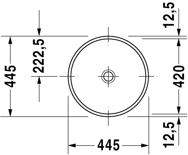 Duravit Architec 445 x 445 Dia Under Counter Basin