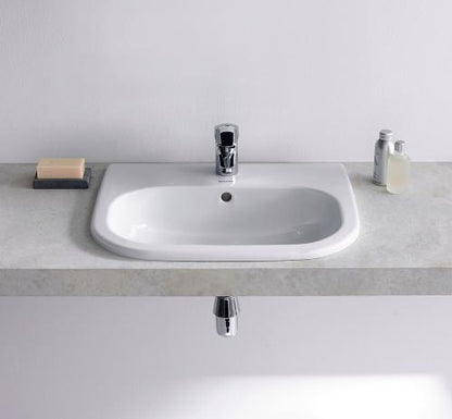 Duravit DCode 545 x 435 Dropin Inset Vanity Basin  White