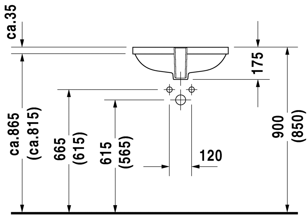 Duravit DCode 525 x 320 Oval Under Counter Basin