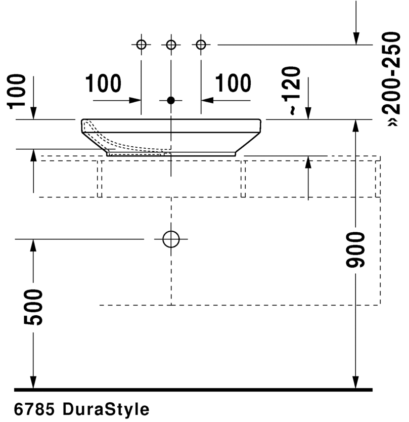 Duravit Durastyle 600 x 380 Sit On Wash Bowl  White