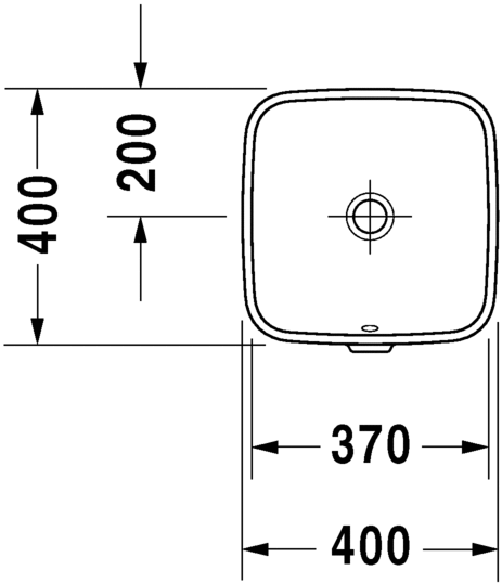 Duravit Durastyle 400x 400 Square Under Counter Basin  White