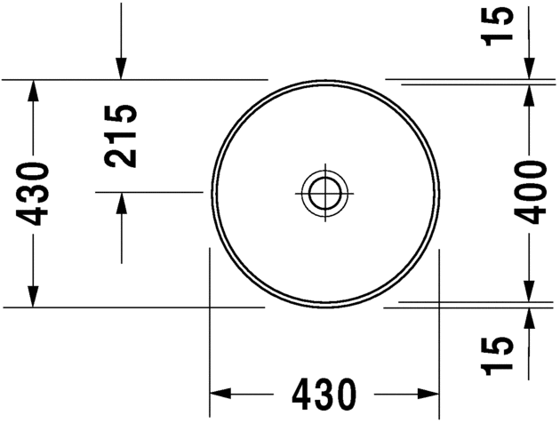 Duravit Architec 430 x 430 Dia Under Counter Basin