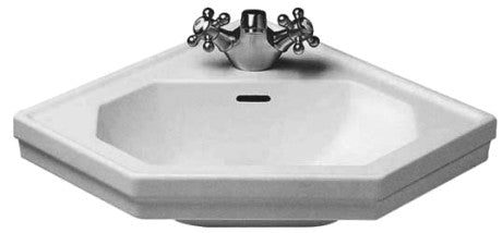 Duravit 1930 Series w/ 1 Tap Hole Corner Basin White