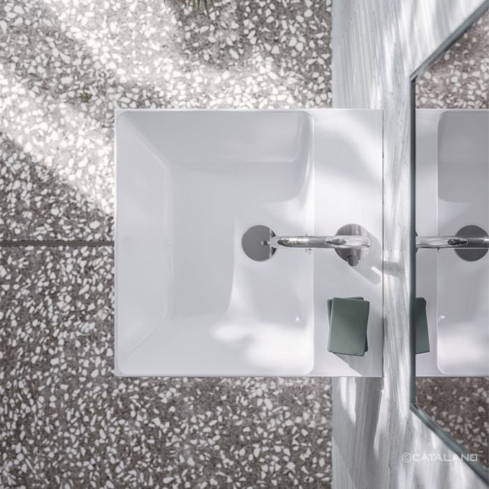 Catalano Zero 50 Basin-Ceramic White, Towel Rail not Inc