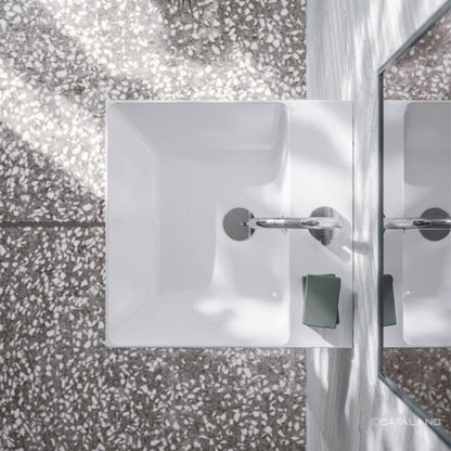 Catalano Zero 50 Basin-Ceramic White, Towel Rail not Inc