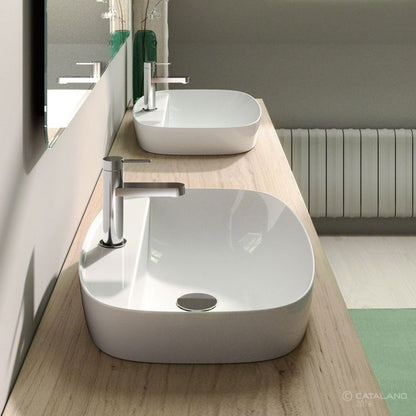 Green Lux 60x40 Basin With Tap Top Central Tap Hole (restyling 2018)