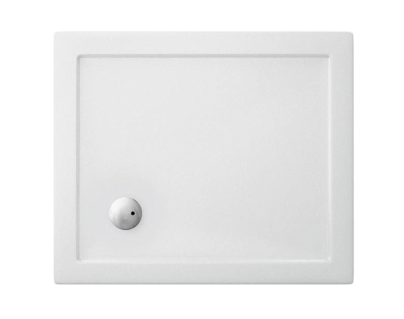 Britton Acrylic Rectangle 1000 x 900 x 35mm tray - White Gloss