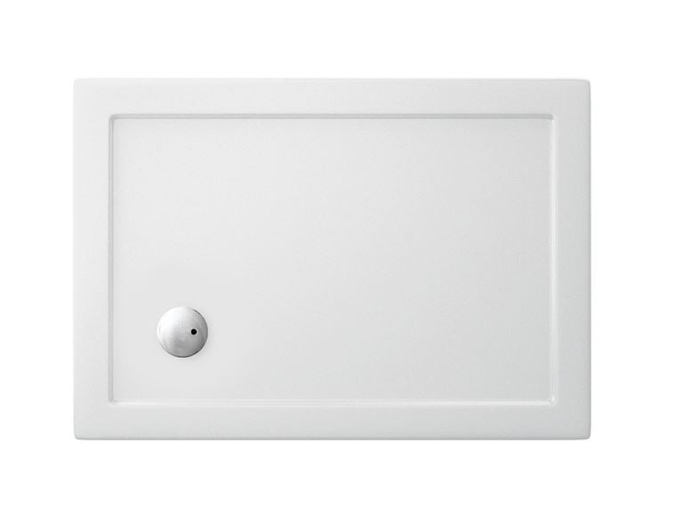Britton Acrylic Rectangle 1000 x 800 x 35mm tray - White Gloss