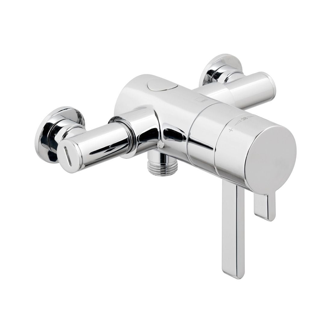 VADO Edit Mini Concentric Exposed Thermostatic Valve - Chrome Finish