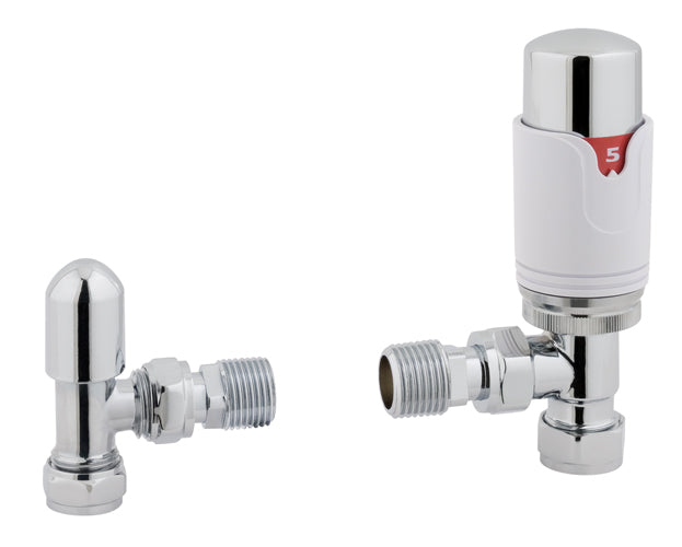 Eastbrook Angled Thermostatic Radiator Valves (Pair)