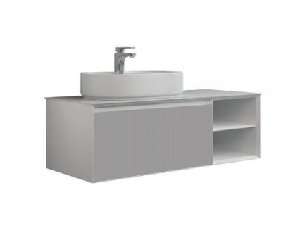Essentials Essence 1200mm Single Drawer Cabinet in Matt Stone