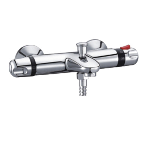 Just Taps Plus Wall Mounted (with Flanges) Thermostatic Bath Shower Mixer