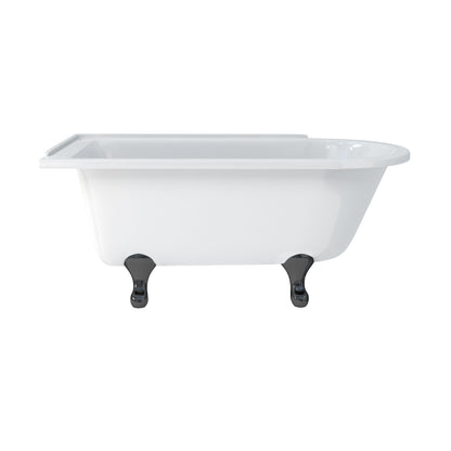 Hampton Showering 150cm Bath LH With Black Classical Legs