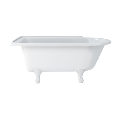 Hampton Showering 150cm Bath LH With White Classical Legs