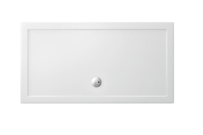 Britton Rectangle 1500 x 800 x 35mm Rectangular tray - White Gloss