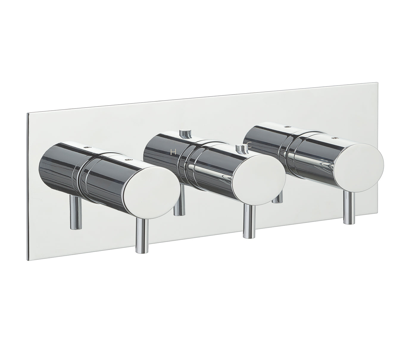 Just Taps Florentine Chrome Thermostatic Concealed 3 Outlet Horizontal Shower Valve