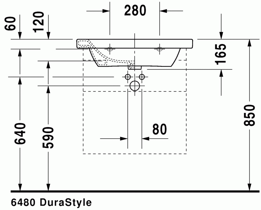 Elevate with DuraStyle 650 x 480 Furniture Washbasin
