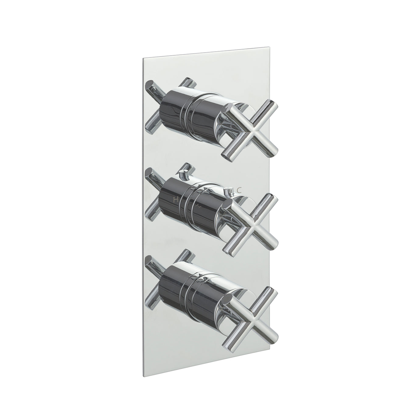 Just Taps Plus Solex Thermostatic Concealed 3 Outlet Shower Valve, Vertical